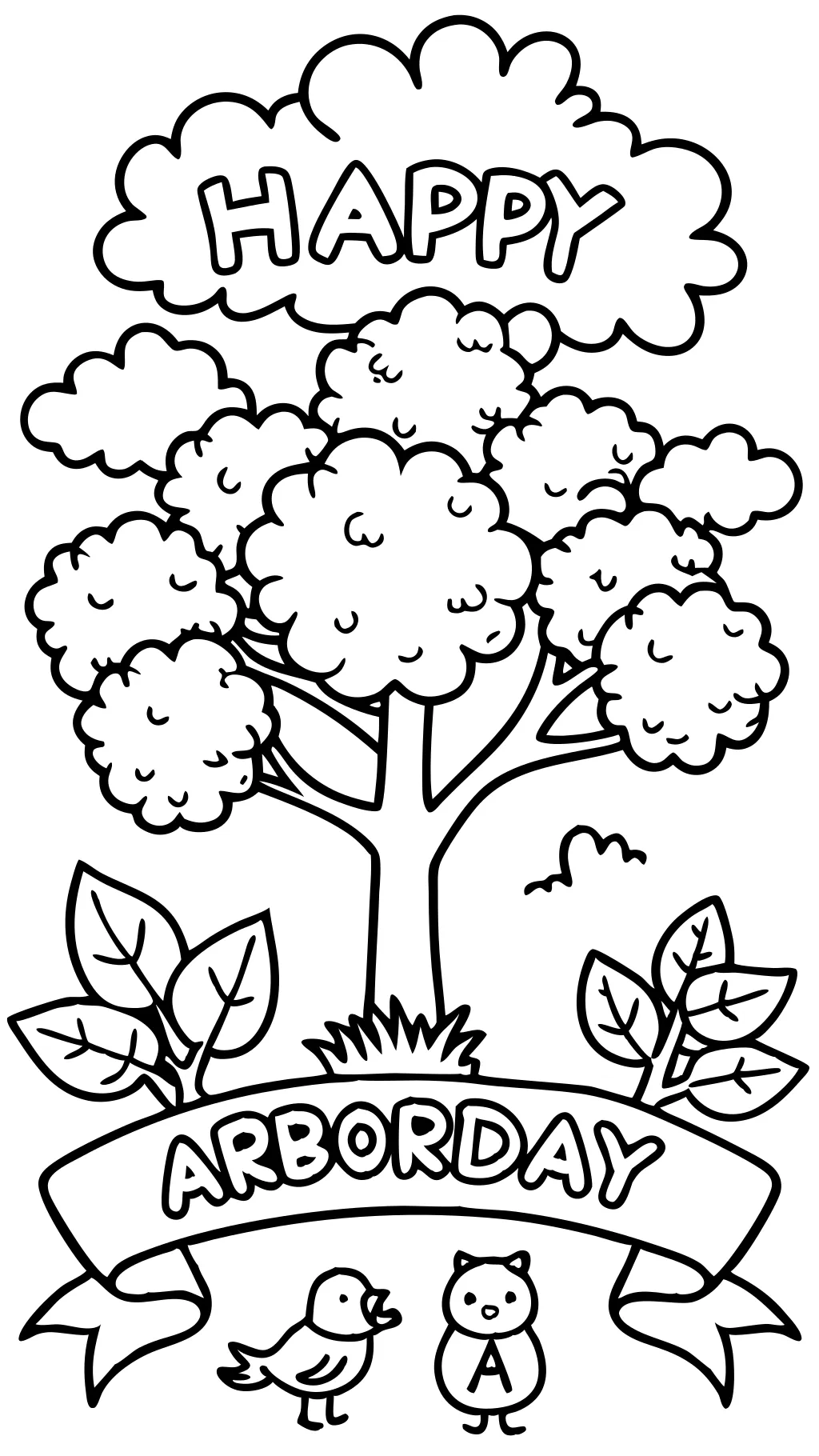 arbor day coloring pages